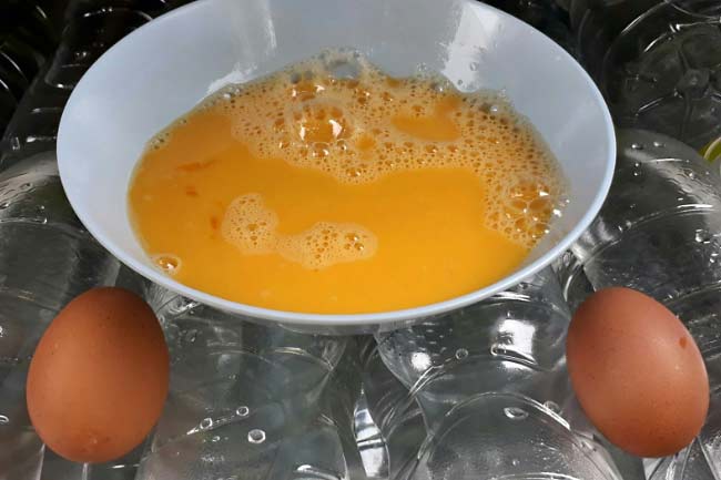 ตอกไข่ ทำจุลินทรีย์สังเคราะห์แสง